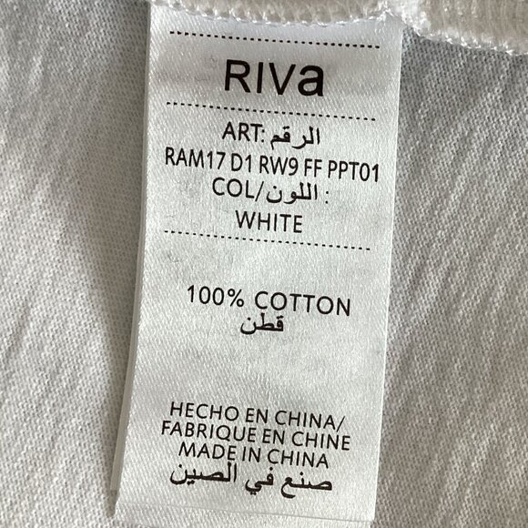 RIVA Women’s White T-Shirt Tee Top Size L With Parrot Tropical Summer Vacation - Picture 5 of 5